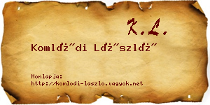Komlódi László névjegykártya