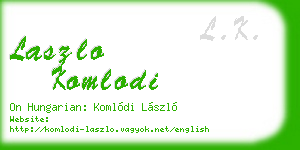 laszlo komlodi business card